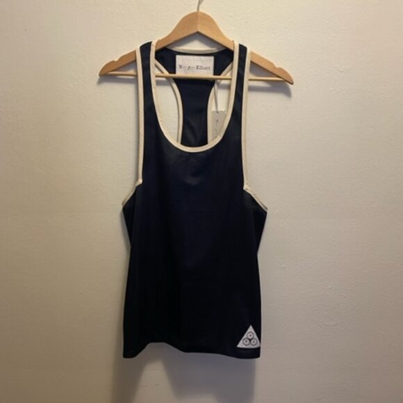 N. P. Elliot navy dbl mesh racer back scoop neck tank NWT - Picture 1 of 6